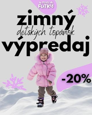 ✨ Zimný výpredaj je TU! ✨ Nakúp prechodnú aj zimnú obuv so zľavou až do -20 % – ideálny čas pripraviť malým nožičkám teplú...
